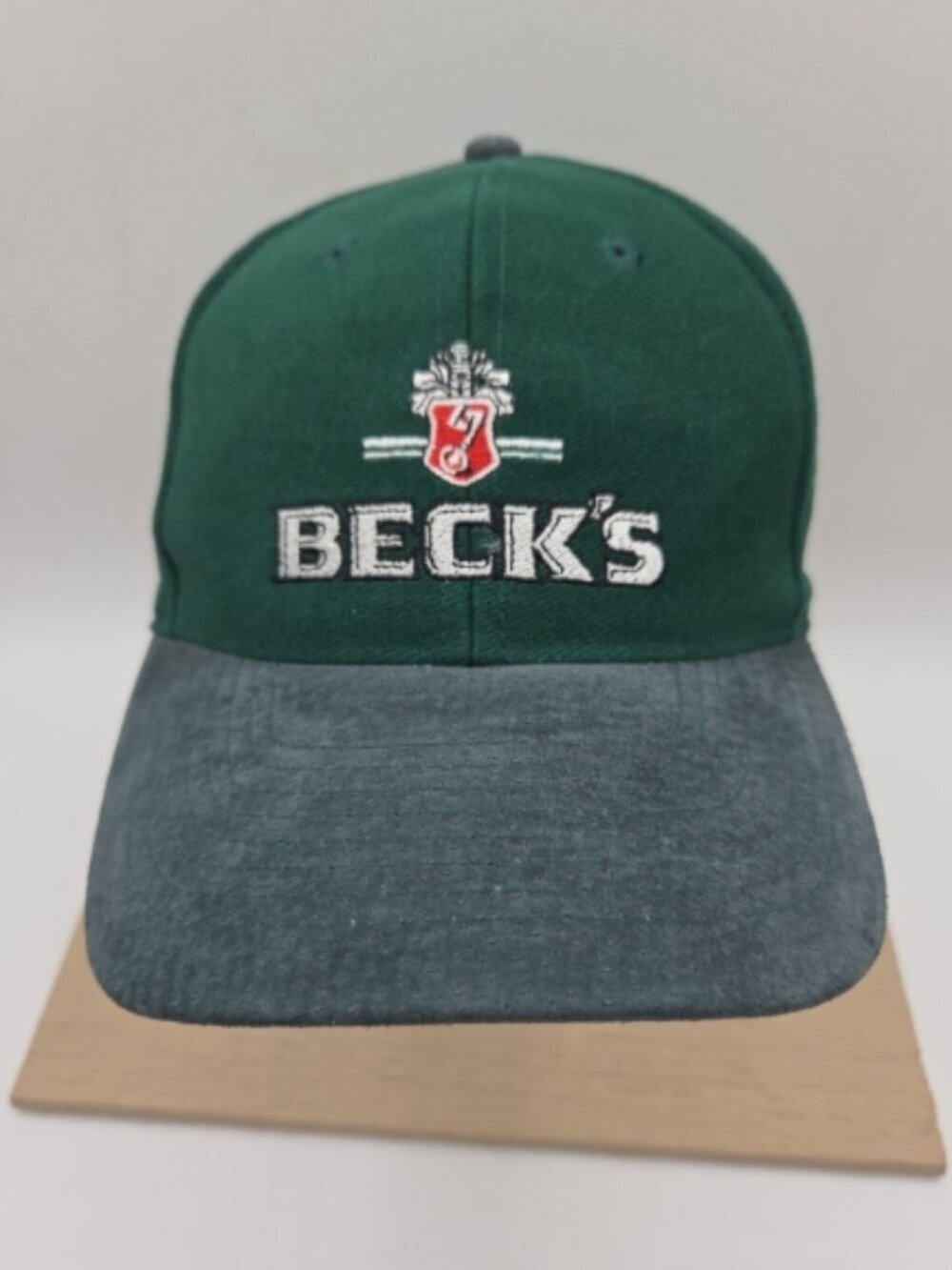 Beck’s Beer Hat • Green Strapback • Embroidered Logo Cap
